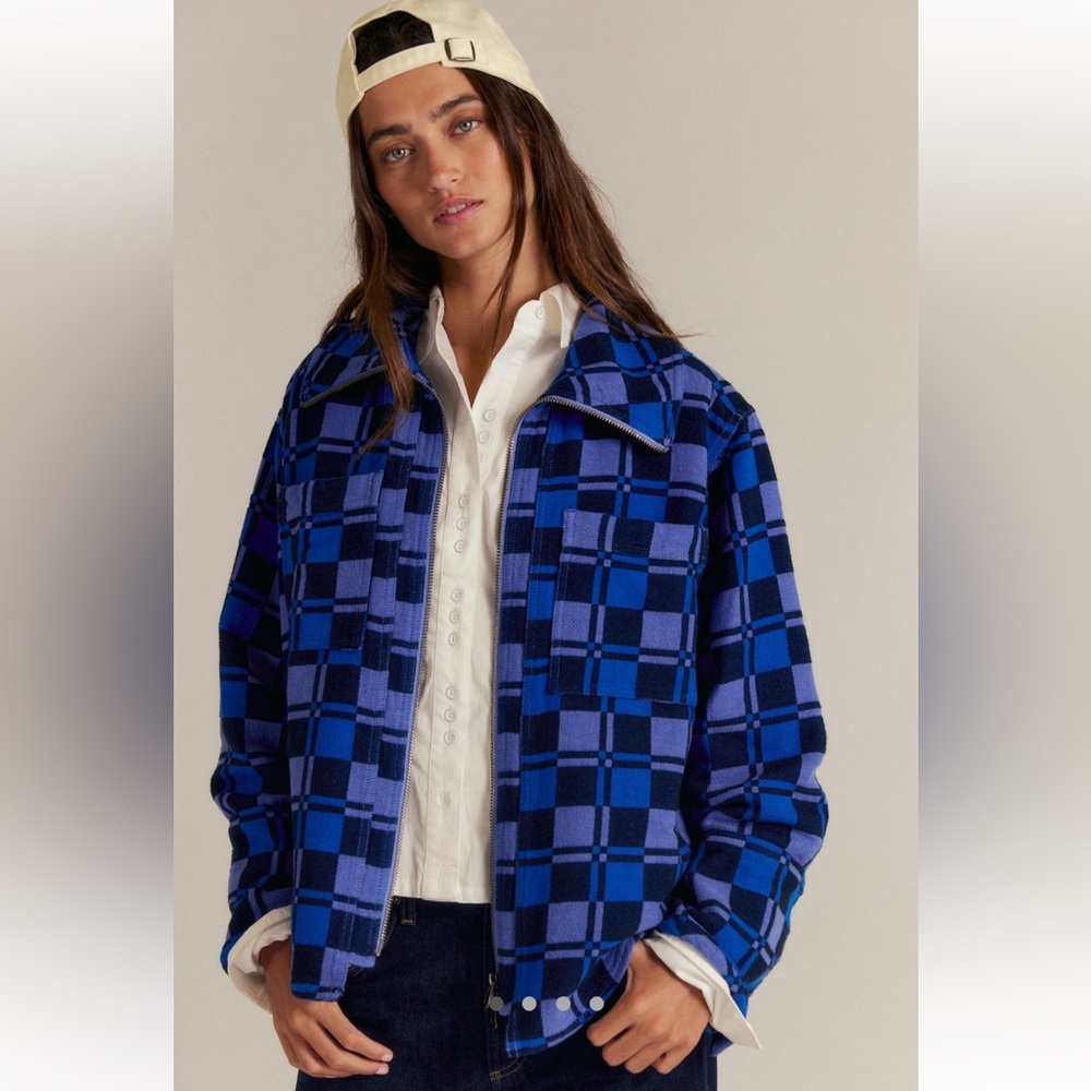 NEW Free People Acadia Plaid Shirt Jacket XL